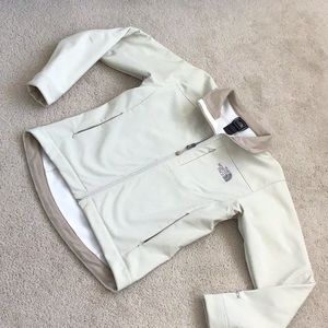 WOMEN’S NORTHFACE APEX JACKET S/P ZIP FRONT OFF WHITE TAN